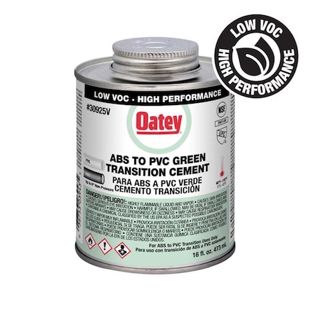Tinkertools 16 oz Transition Cement for ABS & PVC - Green TI3306939